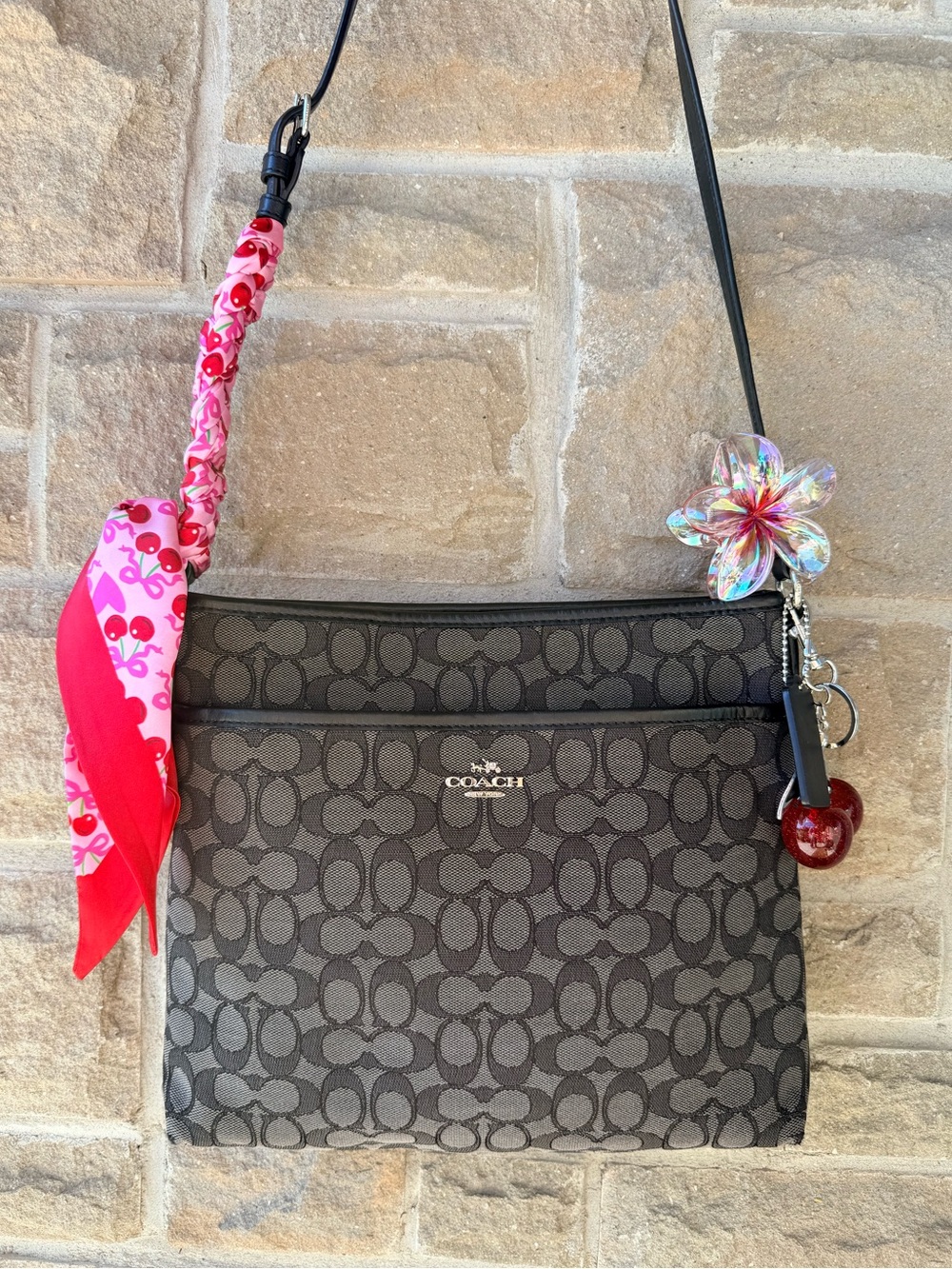 COACH File Bag in Outline Signature Jacquard – F58285
